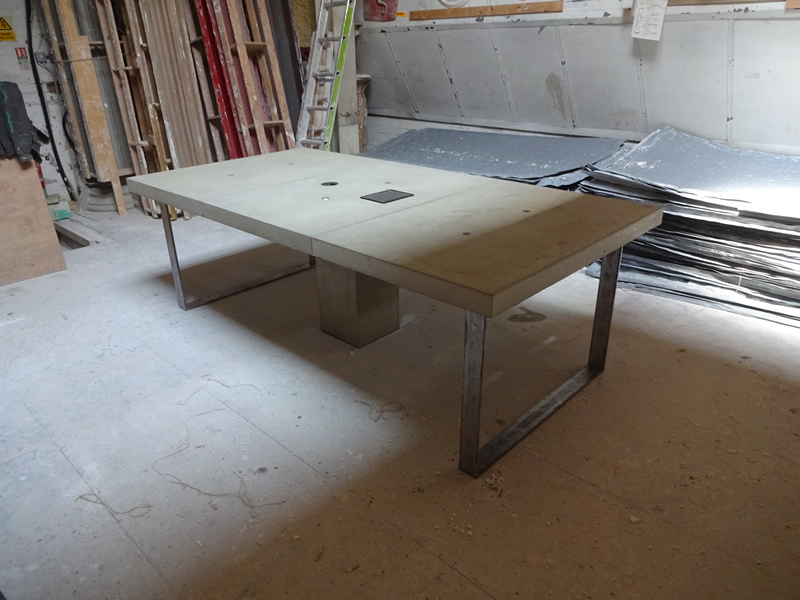 Polished Concrete Conference Room Table UK